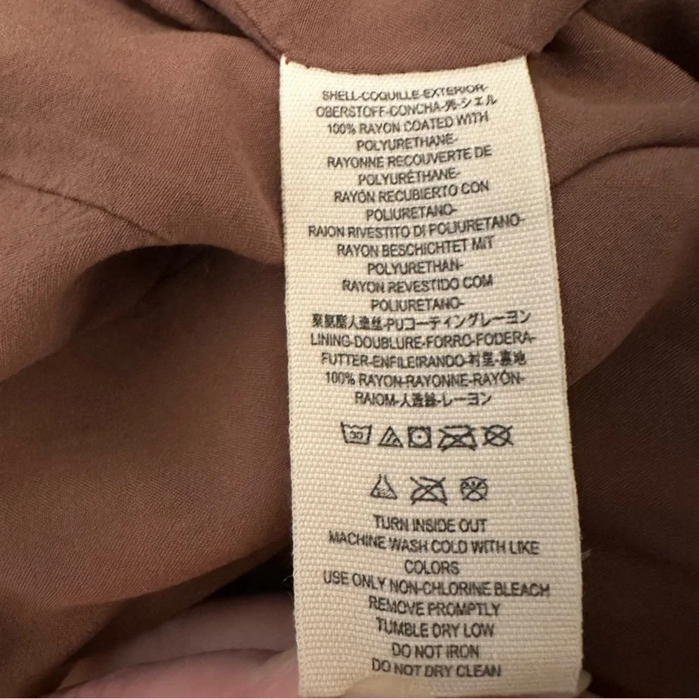 Free People Charli Vegan Leather Mini Skirt Honey Brown Women's size 12 GUC